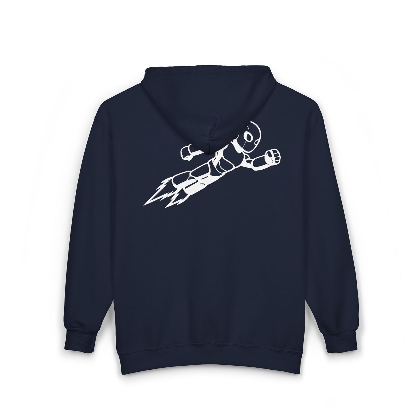 Unisex gray zip-up hoodie with exclusive Kytron print