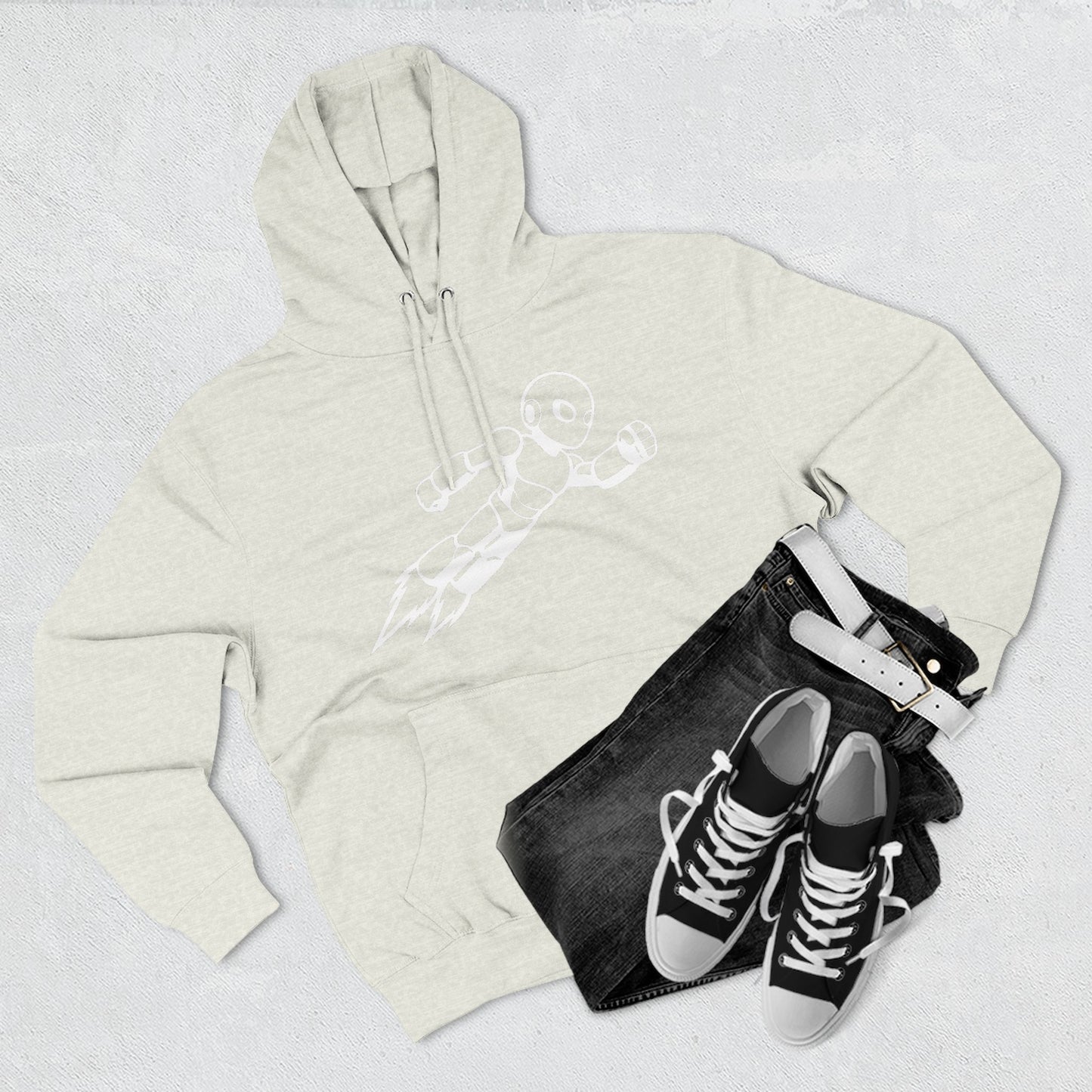 Three-Panel Fleece Hoodie Kytron