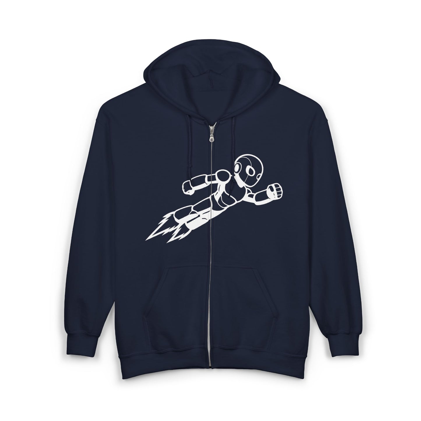 Unisex gray zip-up hoodie with exclusive Kytron print